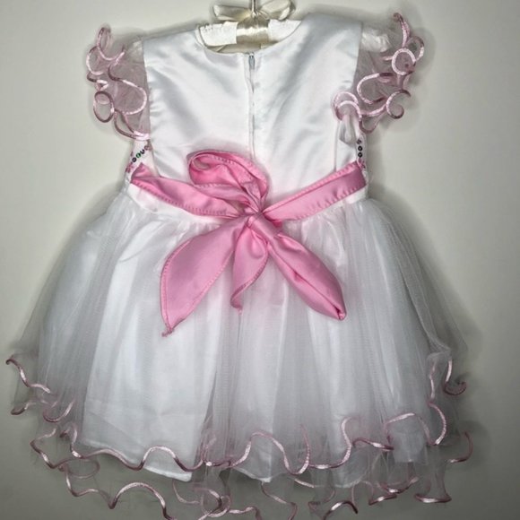 Jia Rong Princess pink & white dress 18 months - Picture 2 of 6